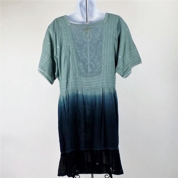 Holding Horses Anthropologie Ocean Dipped Blue Tunic Mini Dress Womens XS NWOT - Picture 4 of 10